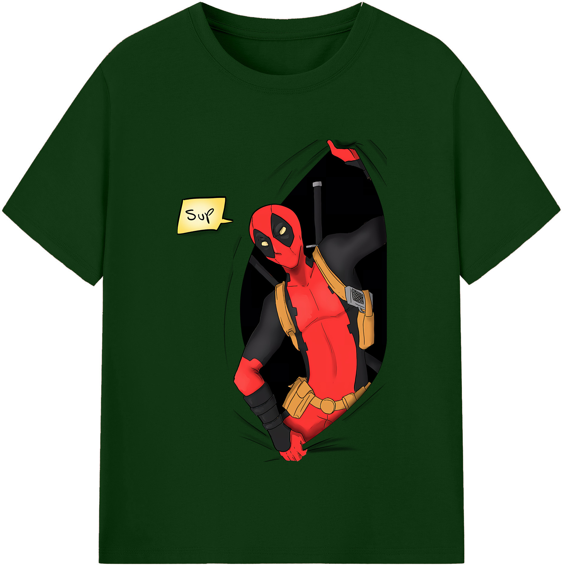 （画像用） Deadpool デッドプール 綿100％半袖Tシャツ（フロントプリント）